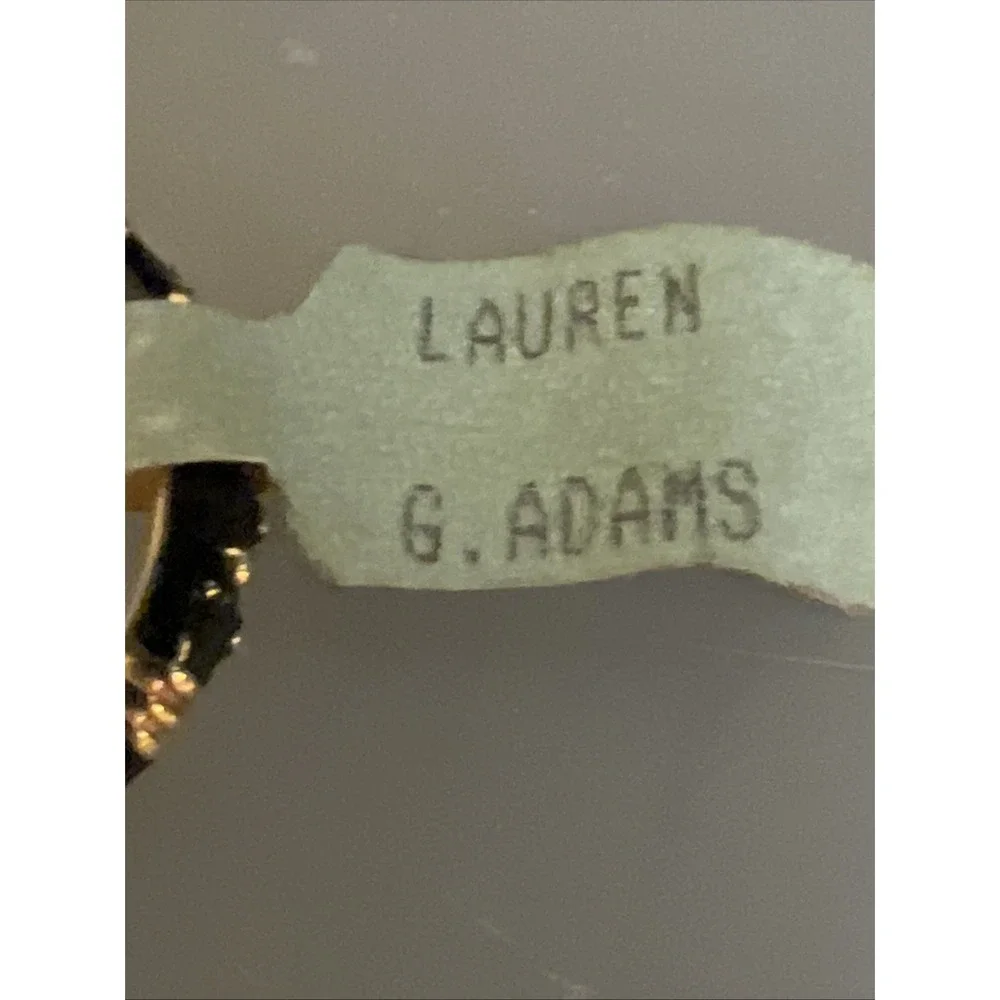 Lauren‎ G Adams LGA Stacking Enamel Ring Black Gold-Tone Size 6 NWT